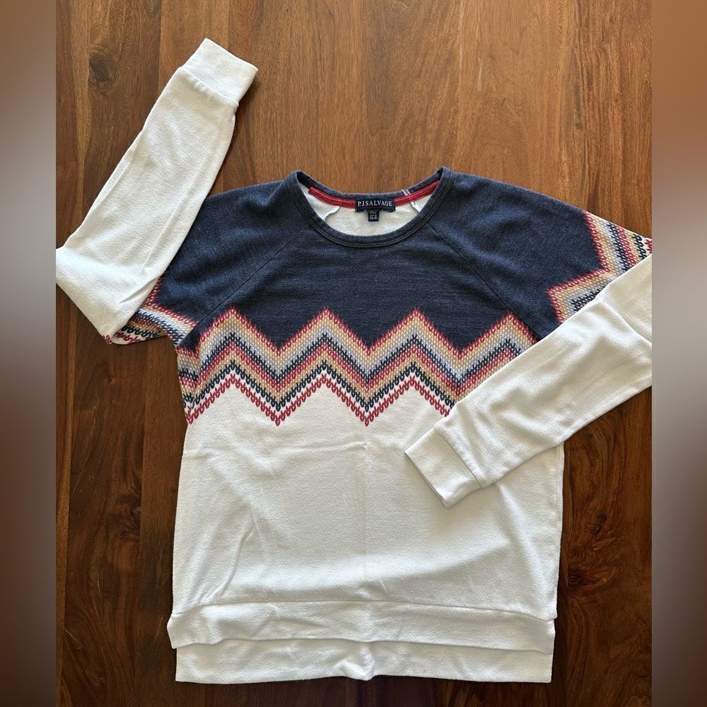 Luxe PJ Salvage Chevron Sweater